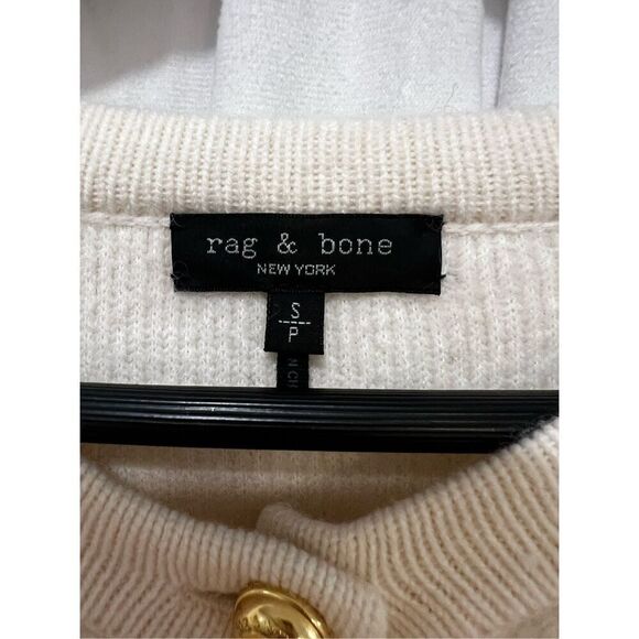 Rag & Bone Women's Cream Kaia Bouclé Cardigan Sweater Top Size Small NWOT - Picture 6 of 8